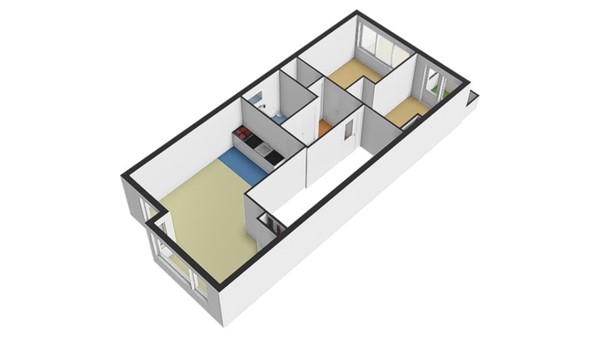 Floorplan - Mathenesserweg 127A03, 3027 HM Rotterdam